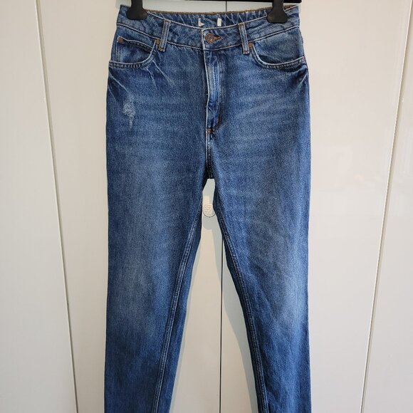sandro High Waist Straight Leg Jeans Size 38 - Picture 1 of 6